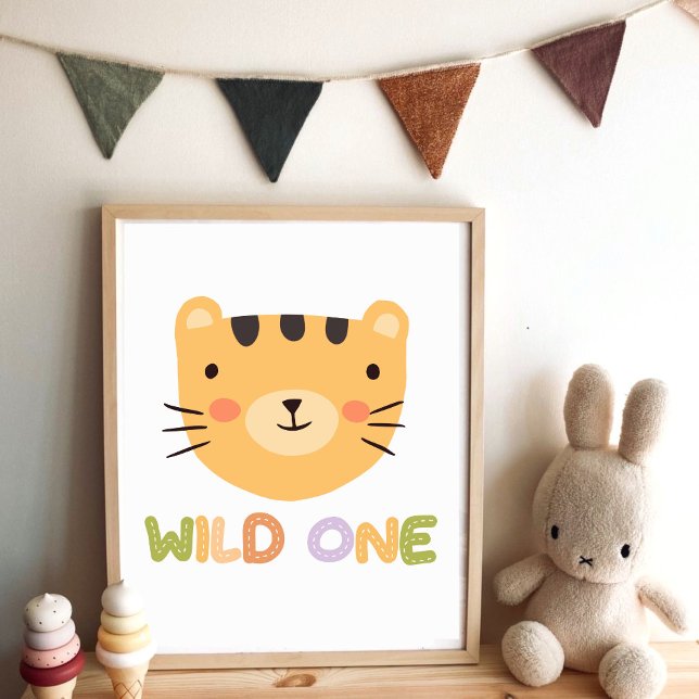 Wild One Tiger Baby Nursery  Poster (Creator Uploaded)