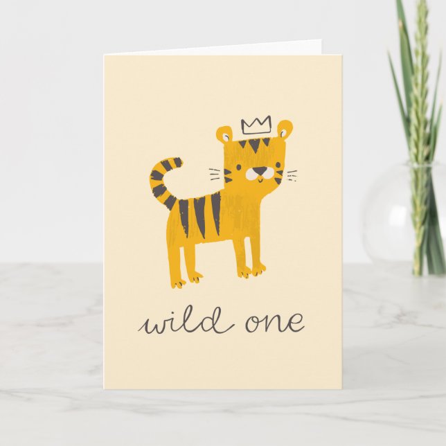 Wild One Tiger Cat Card (Front)