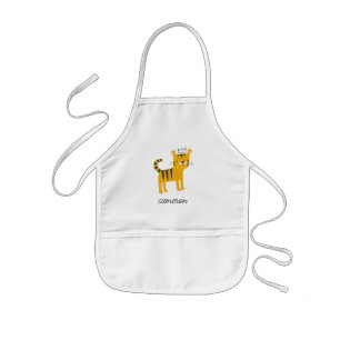 Wild One Tiger Cat Kids Apron