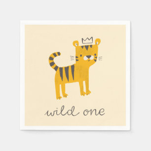 Wild One Tiger Cat Napkin