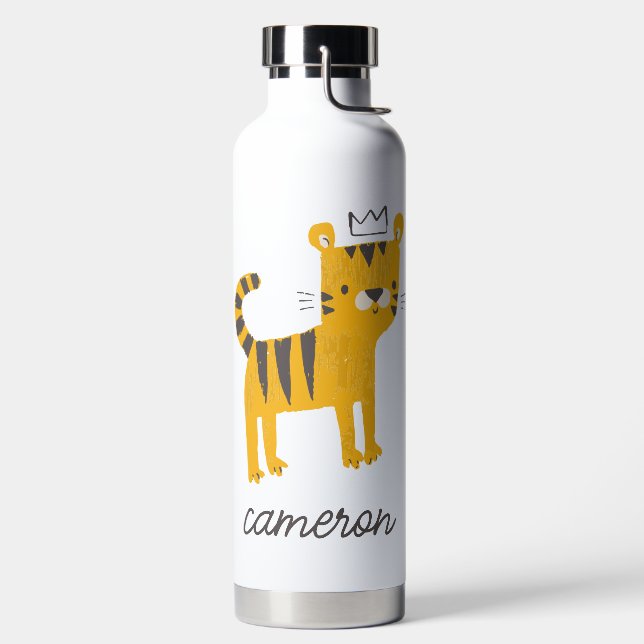 Wild One Tiger Cat Water Bottle (Left)