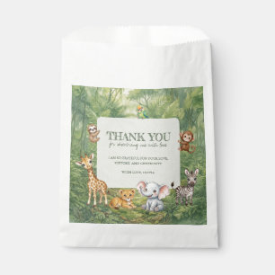 Wild One Tropical Jungle Baby Shower Thank You Favour Bags
