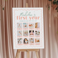 Wild One Wildflower 1st Birthday Photo Collage