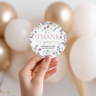 Wild One Wildflower Birthday Favor Tags