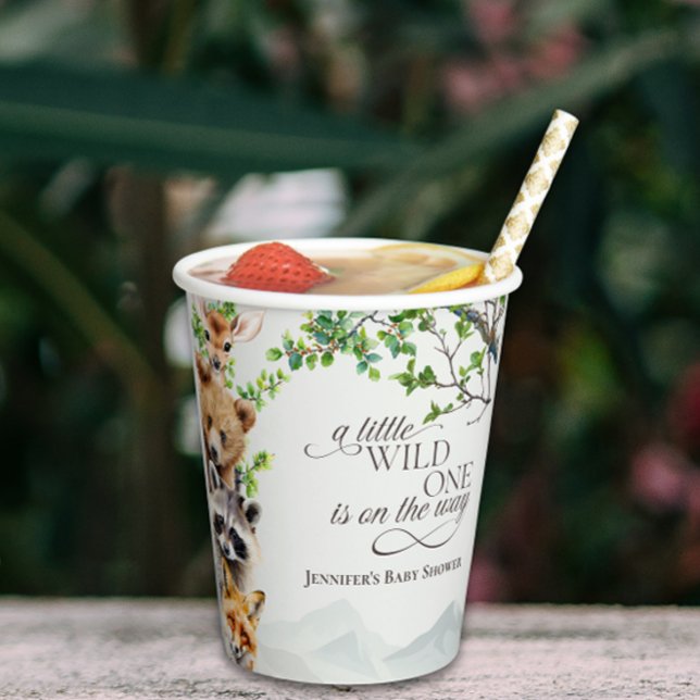 Wild One Woodland Wildlife Baby Shower Paper Cups (Creator Uploaded)