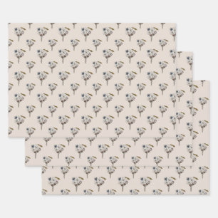 Wild Ones Floral Wrapping Paper Sheet