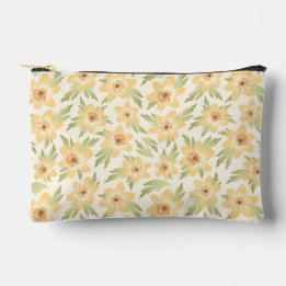 Wild Orange Anemone Flowers - seamless pattern. Accessory Pouch
