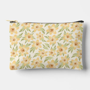 Wild Orange Anemone Flowers - seamless pattern. Accessory Pouch