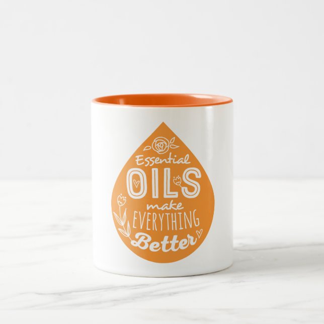 Wild Orange Essential Oil Tea Two-Tone Coffee Mug (Center)