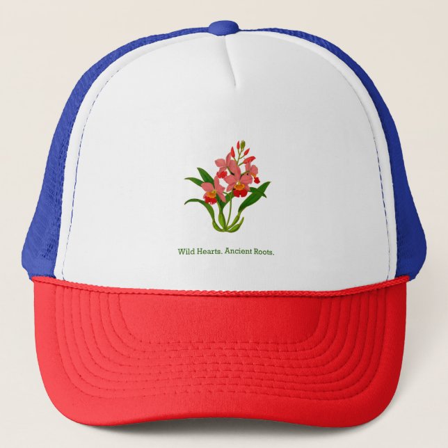 Wild Orchid Bloom Trucker Hat (Front)