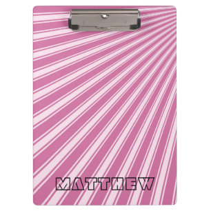 Wild orchid Colour Stripe Funky Pattern Clipboard