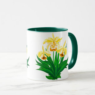 Wild Orchids - Golden Yellow Orchids and Foliage Mug