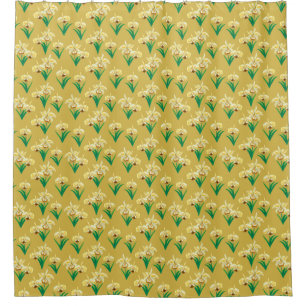 Wild Orchids - Golden Yellow Orchids and Foliage Shower Curtain