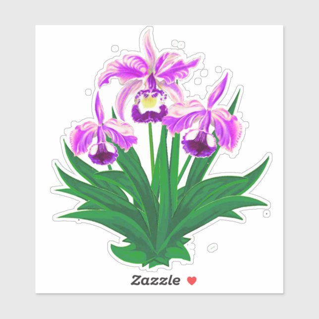Wild Orchids - Light Purple Orchids and Foliage  (Sheet)