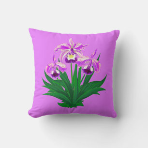 Wild Orchids - Light Purple Orchids and Foliage Cushion