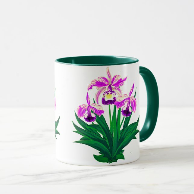 Wild Orchids - Light Purple Orchids and Foliage  Mug (Front Right)