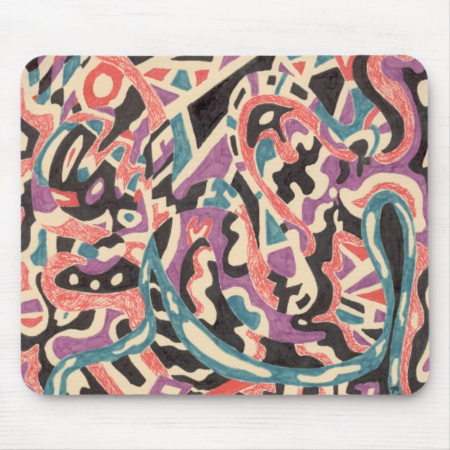 Wild, original abstract mouse mat (Front)
