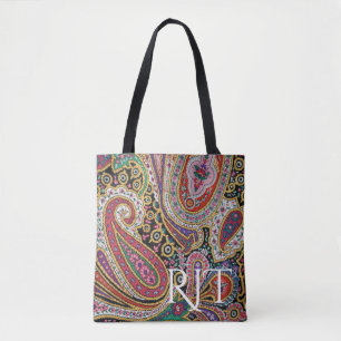 wild paisley tote bag