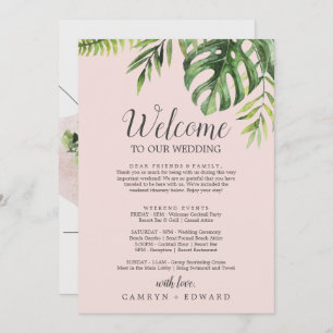 Wild Palm Blush Welcome Letter Itinerary & Map
