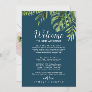 Wild Palm Navy Welcome Letter Itinerary & Map