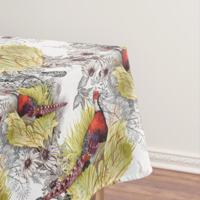Wild Pheasant Birds  Tablecloth (In Situ)