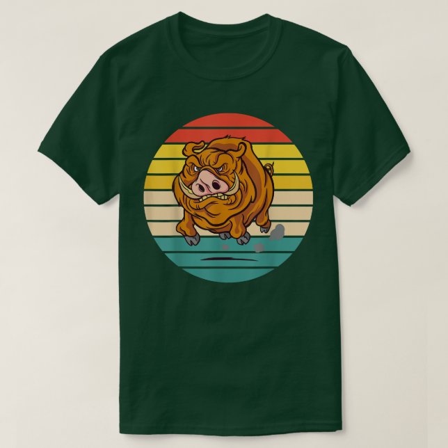 Wild Pig Boar  T-Shirt (Design Front)