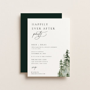 Wild Pine Forest Happily Ever After Party Invitation