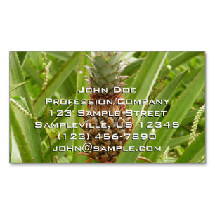 Wild Pineapple Tropical Fruit in Nature Magnetic Business Card