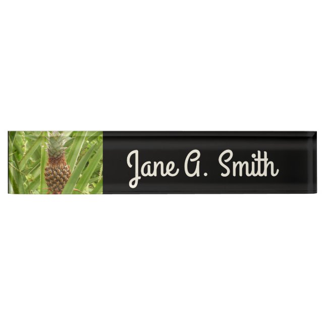 Wild Pineapple Tropical Fruit in Nature Nameplate (Front)