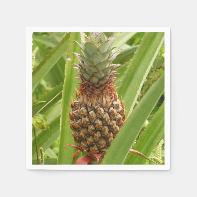 Wild Pineapple Tropical Fruit in Nature Napkin (Front)