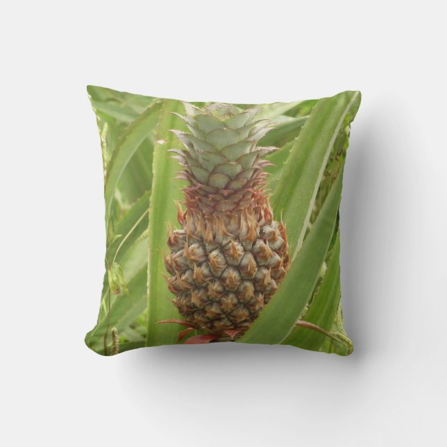 Wild Pineapple Tropical Fruit in Nature Outdoor Cushion (Front)
