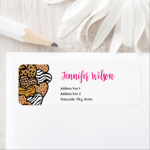 Wild Pink Animal Print Hearts Valentine's Day