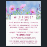 Wild Pink Floral, Floristry Advertising Flyer<br><div class="desc">Wild Pink Floral,  Floristry Advertising Flyer by The Business Card Store.</div>