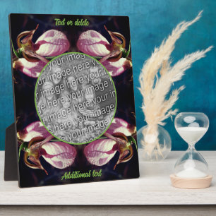 Wild Pink Lady Slipper Orchid Add Your Own Photo Plaque