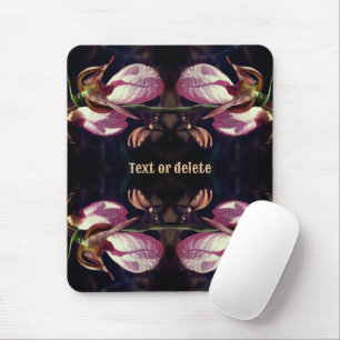 Wild Pink Lady Slipper Orchid Pair Personalised Mouse Mat