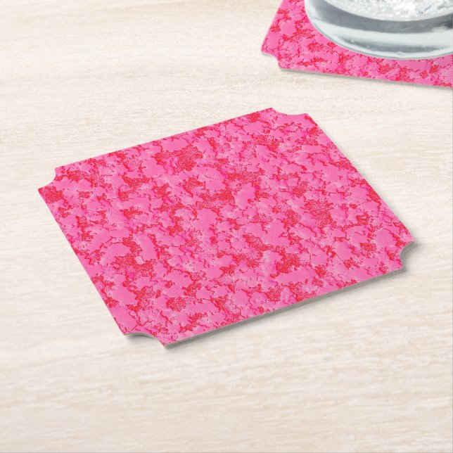 Wild Pink Paper Coaster (Angled)