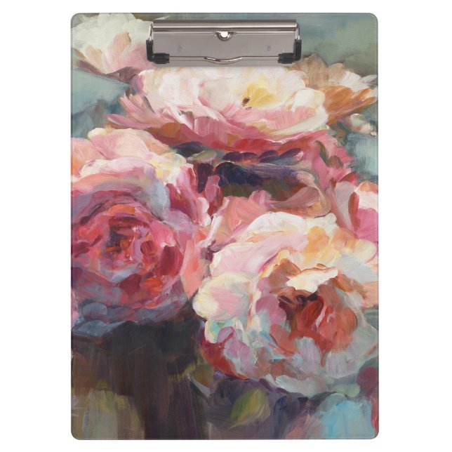 Wild Pink Roses Clipboard (Front)