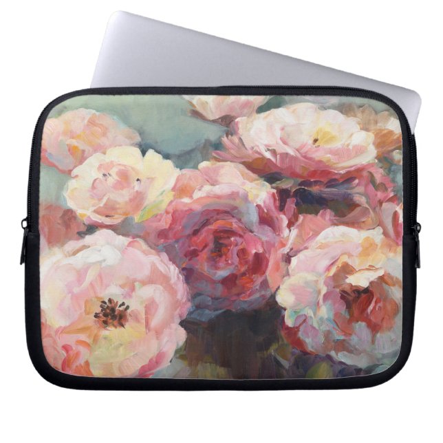 Wild Pink Roses Laptop Sleeve (Front)