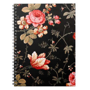 Wild Pink Roses Spiral Notebook