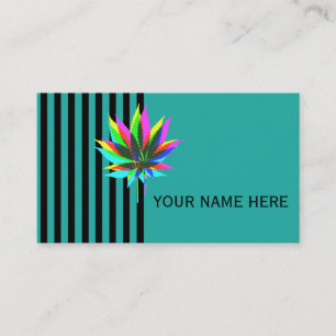 Wild Plant Leafs - neon colored + your ideas Business Card
