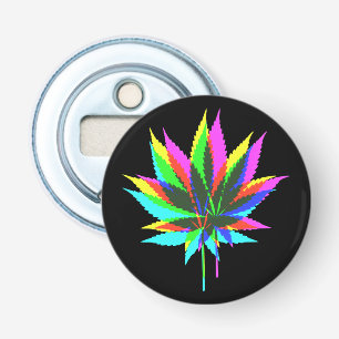 Wild Plant Leafs - neon coloured + your ideas Bottle Opener