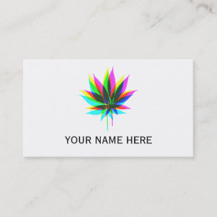 Wild Plant Leafs - neon coloured + your ideas Business Card