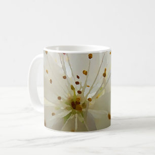 Wild Plum Blossoms Impressionist Botanical Artwork Coffee Mug