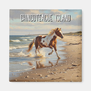 Wild Pony in Chincoteague Island Virginia Travel Magnet