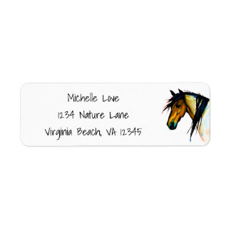 Wild Pony | Watercolor Horse Return Address