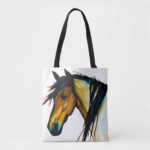 Wild Pony   Watercolor Horse Tote Bag