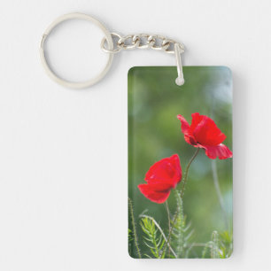 Wild poppies key ring