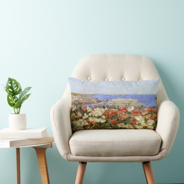 Wild Poppies on the Isles of Shoals Lumbar Cushion (Chair)