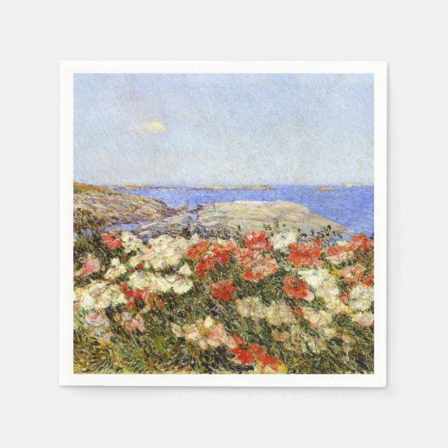 Wild Poppies on the Isles of Shoals Napkin (Front)