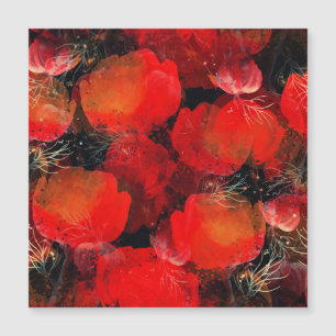 Wild Poppies Watercolor Digital Drawing